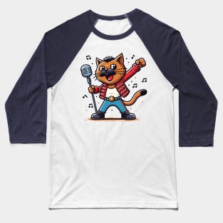 Rockstar cat Baseball T-Shirt